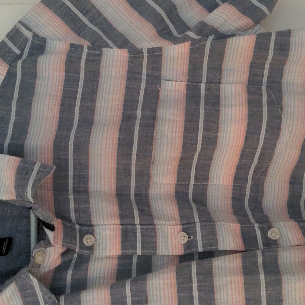 Gray Stripped American Rag Button Up - Picture 2 of 4